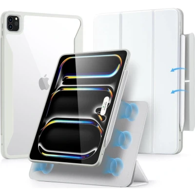 Afbeelding van ESR Rebound Hybrid 360 Hoes Geschikt voor Apple iPad Pro 11 (2024) Book Case Wit