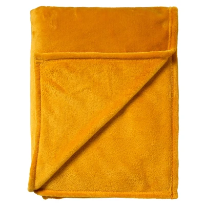 Afbeelding van Dutch Decor BILLY Plaid 150x200 cm flannel fleece superzacht Golden Glow geel