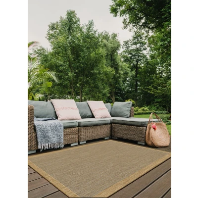 Afbeelding van Brussels Buitenkleed Effen Indoor &amp; Outdoor Vloerkleed Tuinkleed, Balkonkleed Jute Rechthoek Polypropyleen 160x230 cm