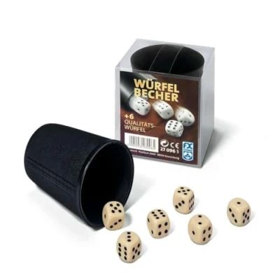 Afbeelding van Ravensburger 27096 Würfelbecher + 6 Würfel