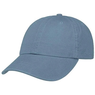Afbeelding van Stetson Rector Honkbalpet voor heren/dames, zonnehoed van katoen (uv bescherming 40+), verstelbare katoenen pet (55 60 cm), baseballpet zomer / winter, Blauw