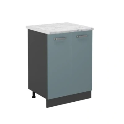 Afbeelding van Vicco Hoekkast R Line, Blauw grijs/Antraciet, 86 cm WB Marmer