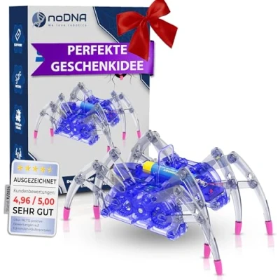 Afbeelding van noDNA Robot voor kinderen, robot, spinnen, elektronische set om te monteren, gerobotiseerd kinderen vanaf 8 jaar, speelgoed meisjes, speelgoed, jongens,