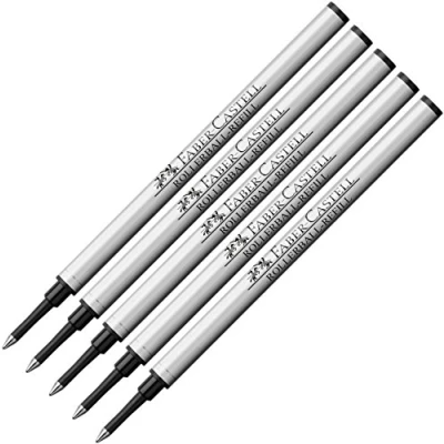 Afbeelding van Faber Castell 148712 rollerbalpenvullingen, zwart, 5 stuks