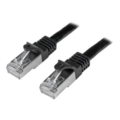 Image de StarTech.com Câble réseau Cat6 blindé SFTP sans crochet 2 m noir Cordon Ethernet RJ45 anti accroc patch de raccordement RJ 45 (M) pour CAT 6 moulé