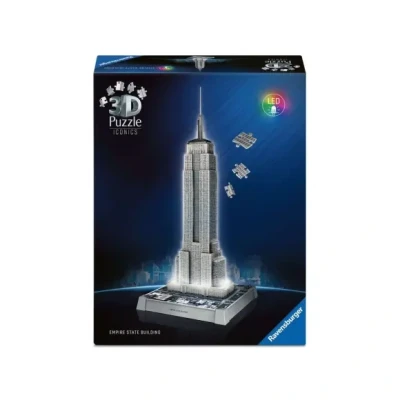 Afbeelding van 3D Puzzle Iconics: Empire State Building mit Licht: Eine wahre Ikone im Modellformat
