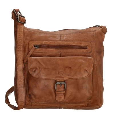 Afbeelding van Hide &amp; Stitches Paint Rock Schoudertas Cognac