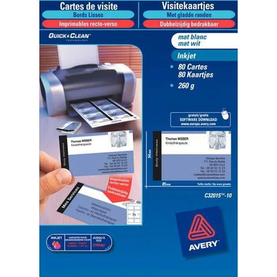 Image de Cartes de visite Bords lisses