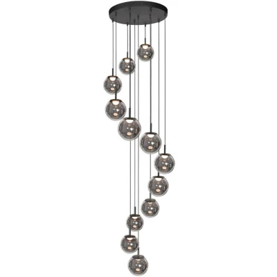 Afbeelding van Steinhauer hanglamp Bollique zwart metaal Ø 60cm LED 4195ZW