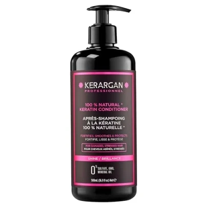 Afbeelding van Kerargan Ultra herstellende conditioner met keratine voor beschadigd en gestrest haar Verzachtend, glad beschermend Sulfaatvrij, GMO, minerale olie 500 ml