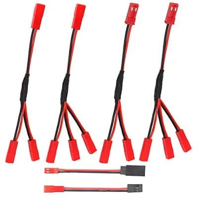 Afbeelding van GTIWUNG 6PCS JST Splitter Mannelijke Vrouwelijke Y Kabel RC Parallelle Adapter Harnas naar JR voor Traxxas TRX 4 Auto Truck Fan ESC Batterij Motor