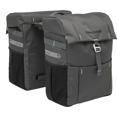 Afbeelding van Dubbele fietstas New Looxs Vigo Double Racktime 37 liter 31 x 15 40 cm (2x) grijs