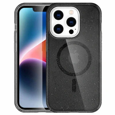 Afbeelding van imoshion Hoesje Geschikt voor iPhone 13 Pro Sparkle Backcover MagSafe Zwart