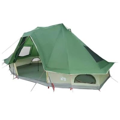 Afbeelding van vidaXL Familie Tent Tipi Groen 6 Persoon Waterdicht