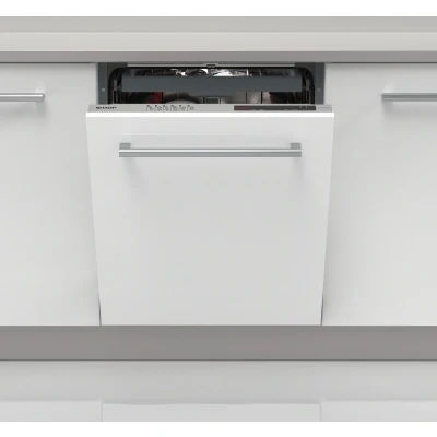 Afbeelding van Sharp QWNI1EI45EXEU inbouw vaatwasser 60cm breed energie label E topsproeier en besteklade