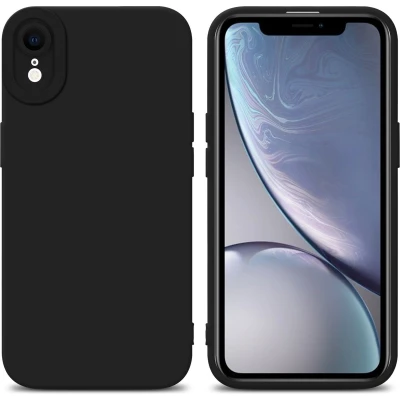 Afbeelding van Cadorabo Hoesje geschikt voor Apple iPhone XR in Fluid ZWART Beschermhoes gemaakt van flexibel TPU silicone Cover Case