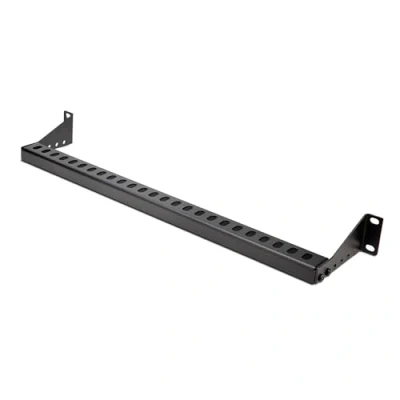 Image de StarTech.com 1U rack Mountable Cable Lacing Bar w/Adjustable Depth, Support Guide For Organized 19&quot; Racks/Cabinets, Horizontal Patch Panels/Switches/PDUs Barres de guidage pour câbles en (horizontal) noir