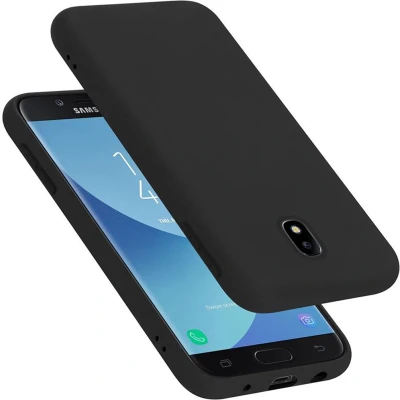 Afbeelding van Cadorabo Hoesje geschikt voor Samsung Galaxy J7 2017 in LIQUID ZWART Beschermhoes gemaakt van flexibel TPU silicone Case Cover
