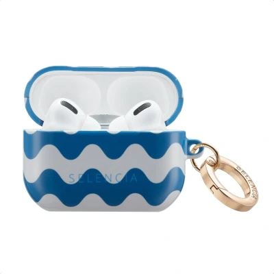 Afbeelding van Selencia Vivid Case Hoesje geschikt voor AirPods Pro Wave Vibes Classic Blue