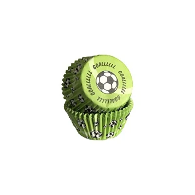 Afbeelding van Cupcake Cups HoM Goal! groen 50x33 mm 50 stuks