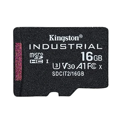 Image de Kingston Industrial Carte mémoire flash (adaptateur microSDHC SD inclus(e)) 16 Go A1 / Video Class V30 UHS I U3 Class10
