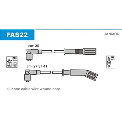 Afbeelding van JANMOR FAS22 Bougiekabelset