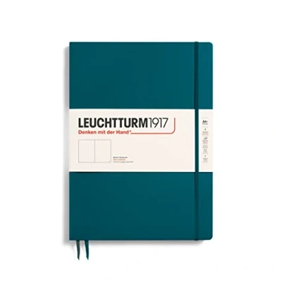 Afbeelding van Leuchtturm1917 Notitieboek Master Slim A4 Blanco Pacific Groen