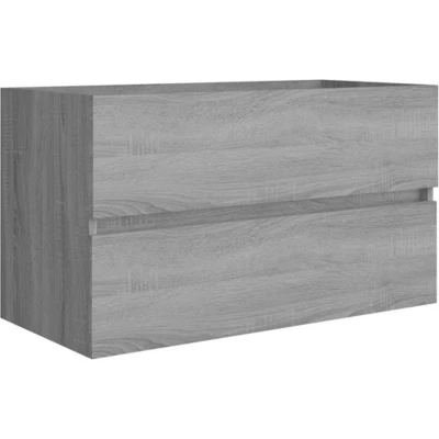 Afbeelding van vidaXL Wastafelkast 80x38,5x45 cm bewerkt hout grijs sonoma eikenkleur