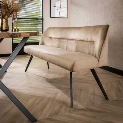Afbeelding van Diego eetkamerbank velvet 188 cm champagne