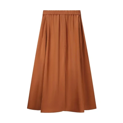 Afbeelding van Sissy Boy Dames Lichtbruine maxi rok (Maat M, Viscose)
