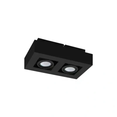 Afbeelding van Eglo Dl/2 Gu10 Led Schwarz &#039;Mendoza&#039; Zwart 25x14cm