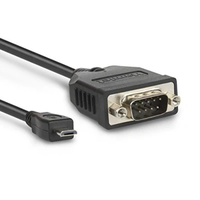 Afbeelding van Hamlet XURS232MICROTG seriële kabel Zwart 0,45 m RS 232 DB9 Micro USB