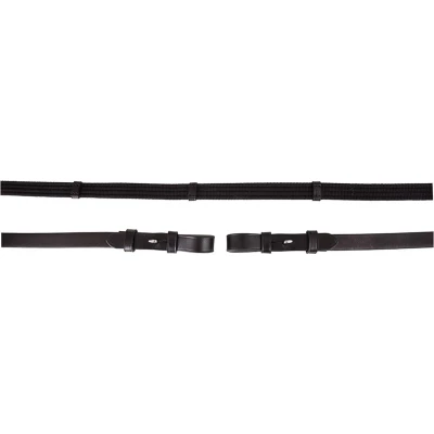 Afbeelding van Premiere Teugel Linnen 19mm met Blinde Sluiting Zwart Full