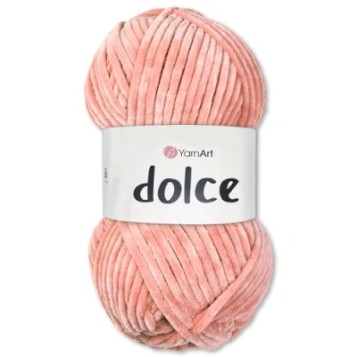 Afbeelding van Frida&#039;s Wollhaus YarnArt Dolce 769 Chenille wol voor breien, haken en amigurumi, 100 g, 64 kleuren, oudroze