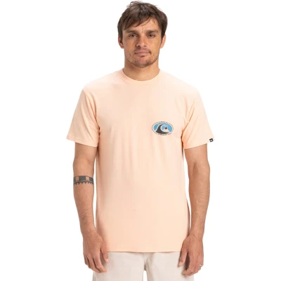 Afbeelding van Quiksilver Flower Chaos Tshirt print, Maat: Medium, Peach