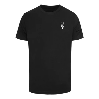 Afbeelding van Mister Tee Peace Hand Heren T shirt XL Zwart