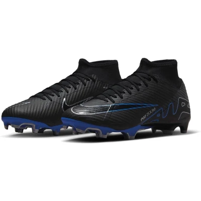Afbeelding van Nike Performance ZOOM Mercurial 9 Academy MG Voetbalschoenen met kunststof noppen, Heren, Maat: 42.5, Black/chrome/hyper royal Textiel/ synthetisch