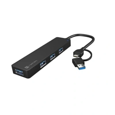 Afbeelding van Genesis USB 3.0 hub, Mayfly, 4 poorts, Zwart (USB C, 4 Havens), Docking station +