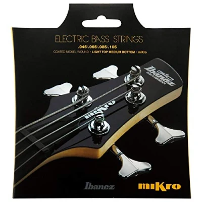 Afbeelding van Ibanez IEBS4CMK miKro Electric Bass Strings Coated Nickel .045 .105 Snarenset voor 4 string basgitaar