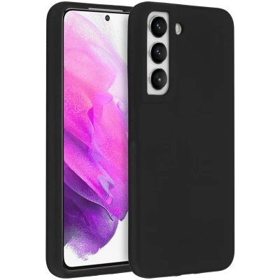 Afbeelding van Accezz Hoesje Geschikt voor Samsung Galaxy S22 Siliconen Liquid Silicone Backcover Zwart