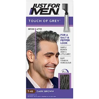 Afbeelding van Touch Of Grey T45 Hair Color Donkerbruin Grijs, 40 g