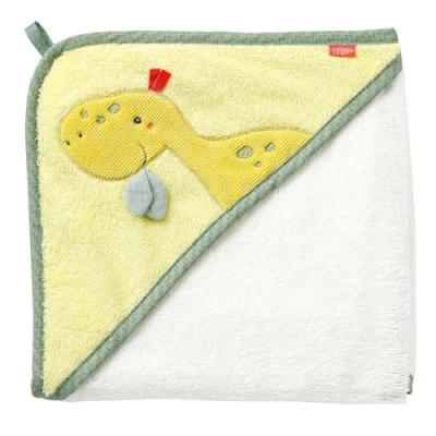 Afbeelding van Fehn Baby Dino badhanddoek badstof kinderbadhanddoek handdoek met schattige dinosaurus babybadhanddoek capuchon voor baby&#039;s en peuters vanaf 0 maanden