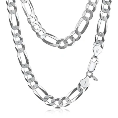 Afbeelding van Amberta Figaro schakelketting voor heren van 925/1000 zilver