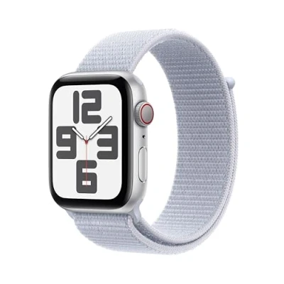 Afbeelding van Apple Watch Se GPs + Cellular 44mm Silver Aluminium Case Blue Cloud Sport Loop