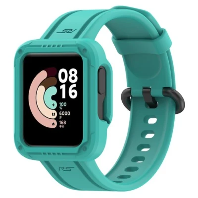 Afbeelding van Siliconen sportband met case Mintgroen Xiaomi Redmi Watch 2 (Lite)