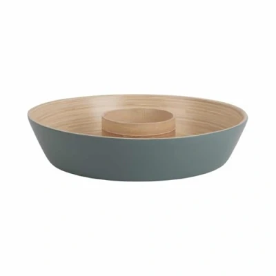 Afbeelding van Present Time Schaal Puro Chip &amp; Dip Groen Ø30cm Scandinavisch Sinterklaas cadeau cadeautjes vrouw man voor haar hem Sint Kado