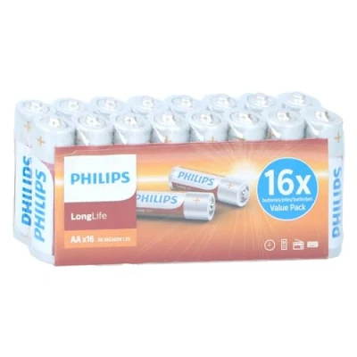 Afbeelding van Philips Longlife Batterijen AA 16 stuks