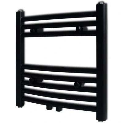 Afbeelding van Radiator / handdoekenrek gebogen 480x480 mm zwart