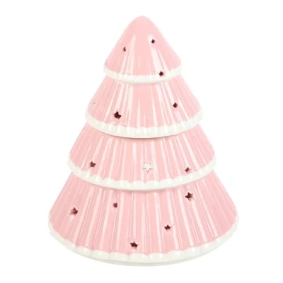 Afbeelding van Wax brander / olie kerstboom roze