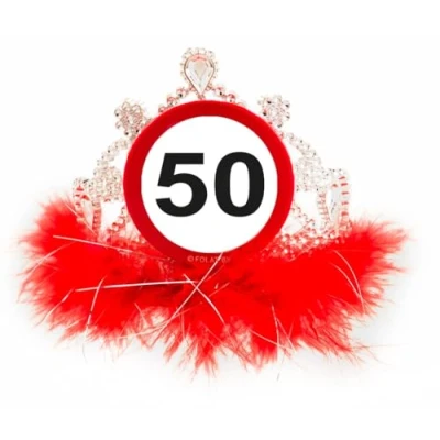 Afbeelding van Tiara Verkeersbord 50